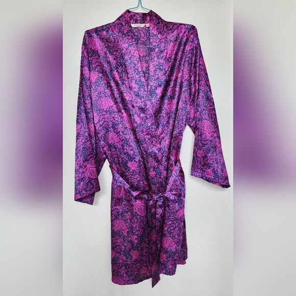 La Vie En Rose Satin Kimono Size Small / Med - Picture 4 of 5